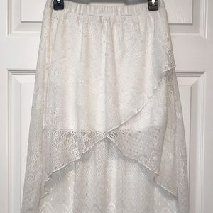 (5 for 25) lace knit high-low maxi skirt